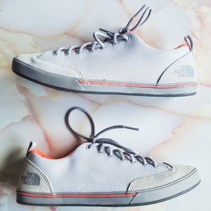 The North Face Grey and Base Camp Approach Coral Casual Sneaker